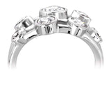 Platinum 1.00ct Seven Stone Diamond Bubble Ring