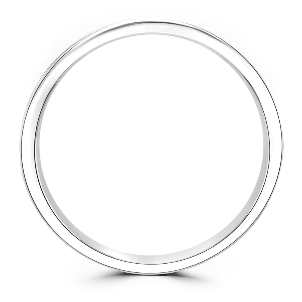 Platinum 0.25ct Round Brilliant Cut Diamond Double Row Channel Set Half Eternity Ring