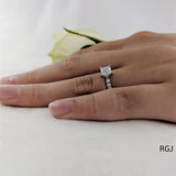 The Skye Classic Platinum 0.70ct Princess Cut Diamond Solitaire Engagement Ring With 0.26ct Diamond Set Shoulders