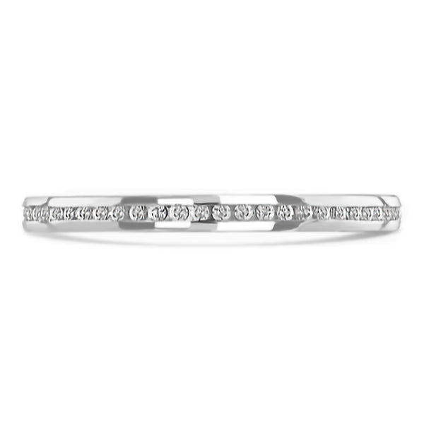 Platinum 0.27ct Round Brilliant Cut Diamond Channel Set Full Eternity Ring