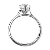 The Bluebell Platinum 0.45ct Round Brilliant Cut Diamond Solitaire Engagement Ring With 0.02ct Diamond Detailing