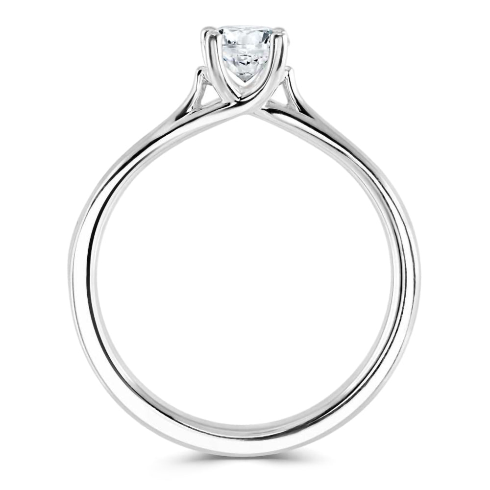 The Peony Platinum 0.30ct Round Brilliant Cut Diamond Solitaire Engagement Ring