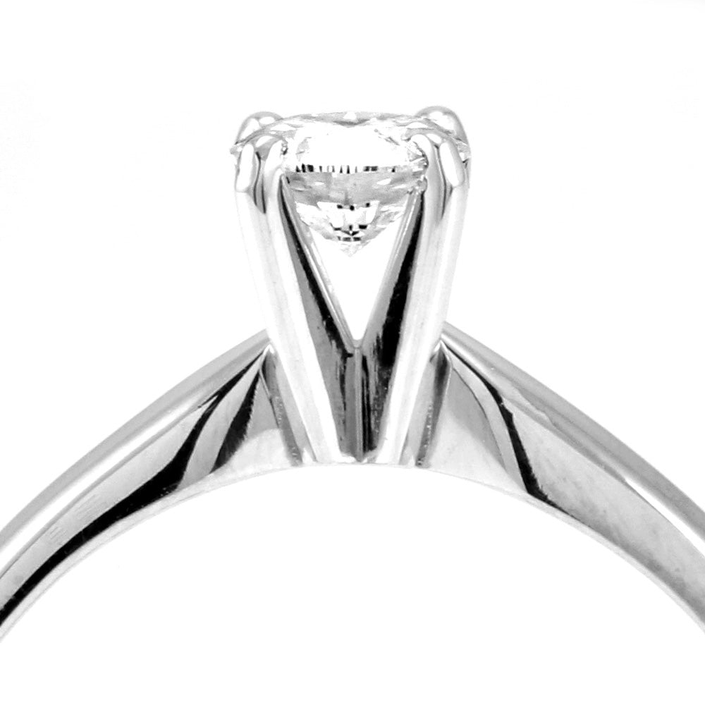 The Delphinium Platinum 0.31ct Round Brilliant Cut Diamond Solitaire Engagement Ring