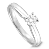 The Delphinium Platinum 0.30ct Round Brilliant Cut Diamond Solitaire Engagement Ring