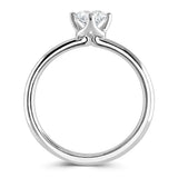 The Wisteria Platinum 0.42ct Round Brilliant Cut Diamond Solitaire Engagement Ring