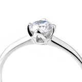The Lotus Platinum 0.42ct Round Brilliant Cut Diamond Solitaire Engagement Ring