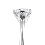 The Lotus Platinum 0.42ct Round Brilliant Cut Diamond Solitaire Engagement Ring