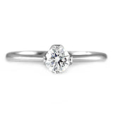 The Lotus Platinum 0.42ct Round Brilliant Cut Diamond Solitaire Engagement Ring