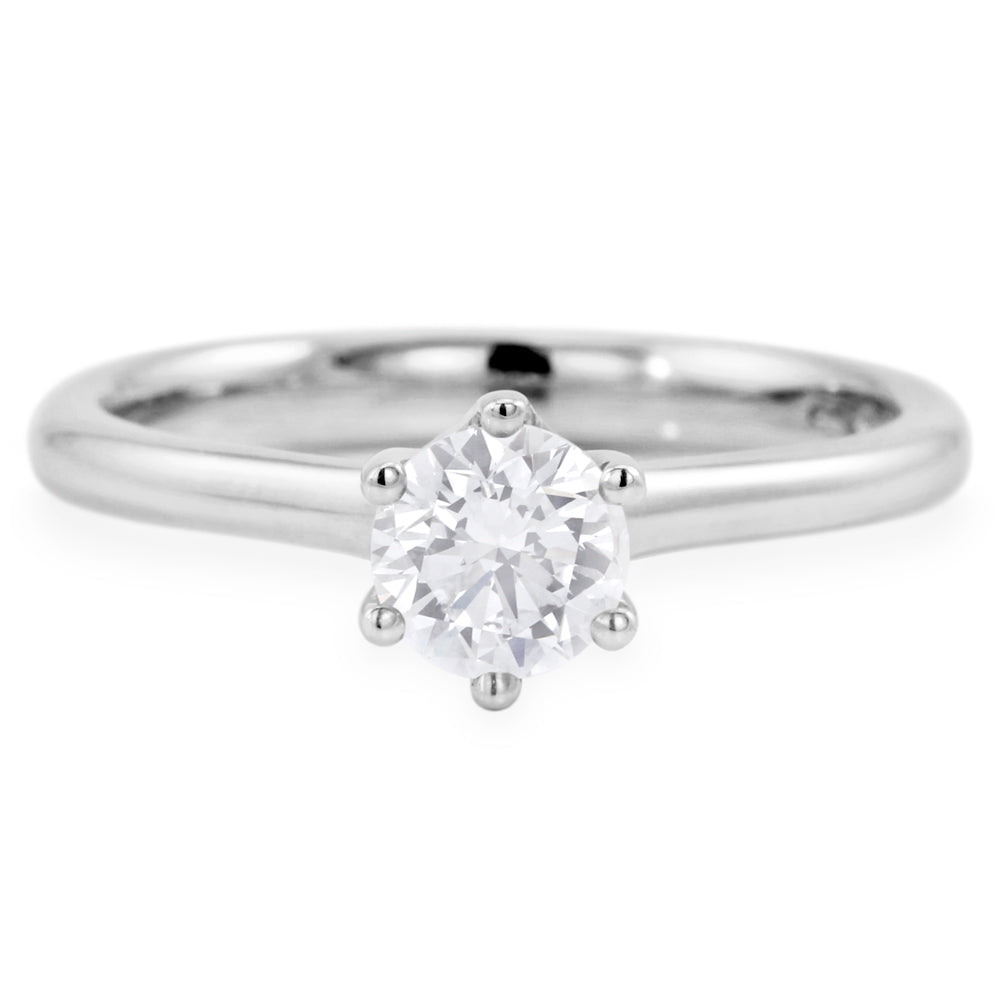 The Holly Platinum 0.51ct Round Brilliant Cut Diamond Solitaire Engagement Ring