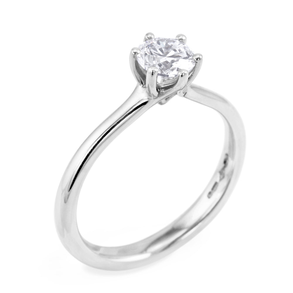 The Holly Platinum 0.51ct Round Brilliant Cut Diamond Solitaire Engagement Ring