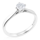 The Aspen Platinum 0.44ct Round Brilliant Cut Diamond Solitaire Engagement Ring