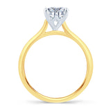 18ct Yellow And White Gold 1.00ct Pear Cut Diamond Solitaire Engagement Ring