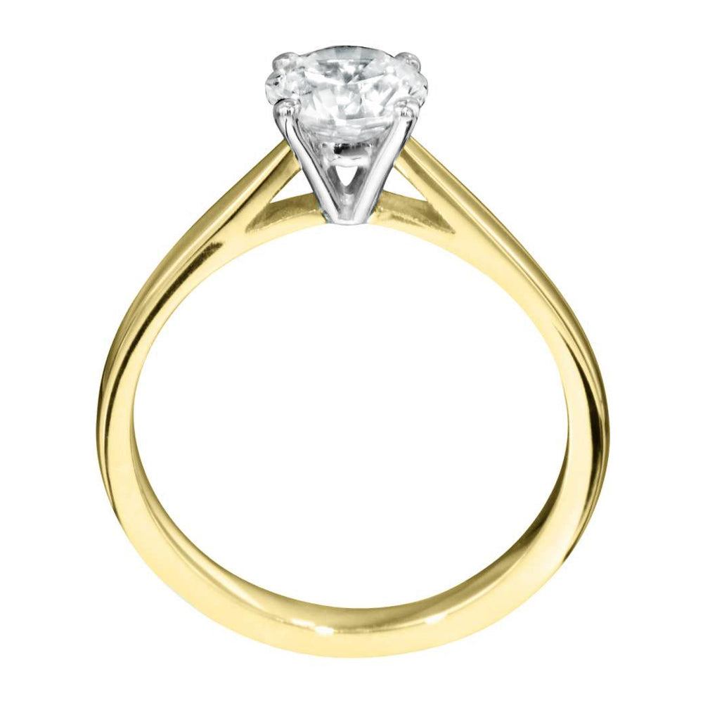 The Malva 18ct Yellow Gold 0.40ct Round Brilliant Cut Diamond Solitaire Engagement Ring