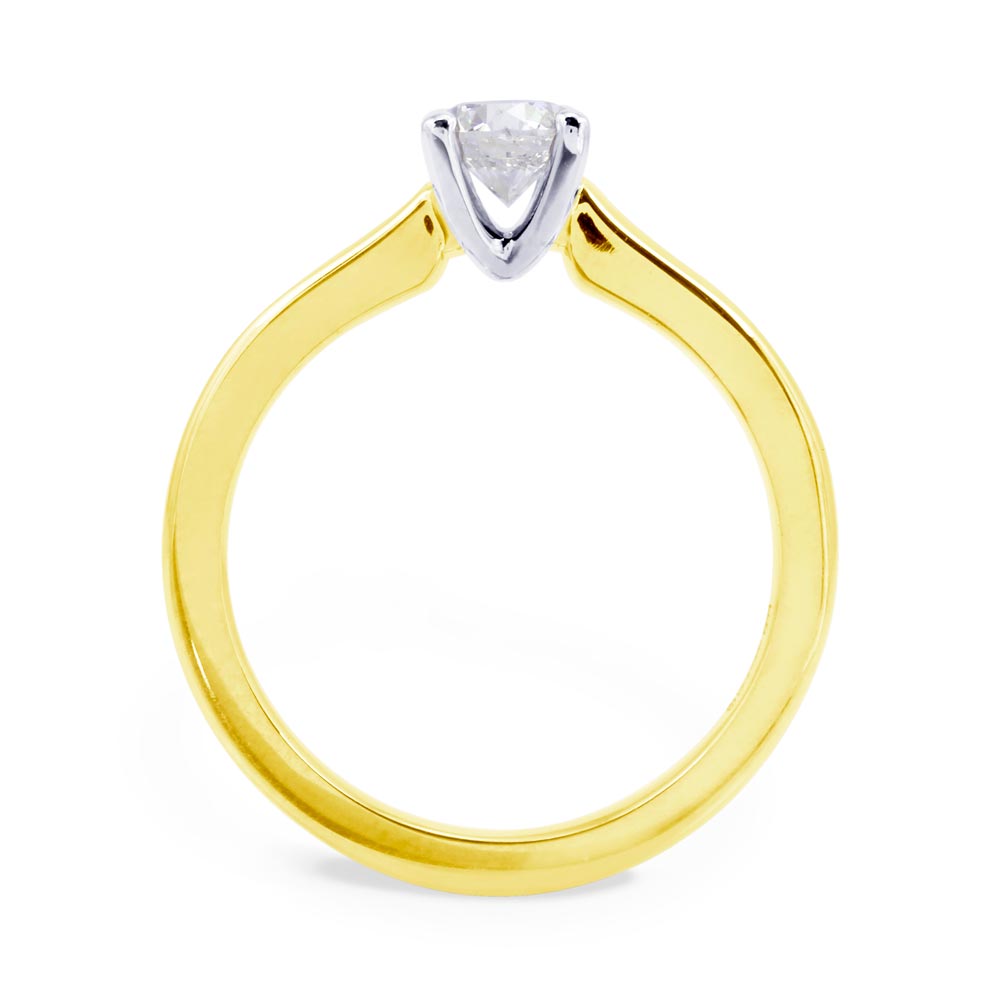 The Violet 18ct Yellow Gold 0.50ct Round Brilliant Cut Diamond Solitaire Engagement Ring