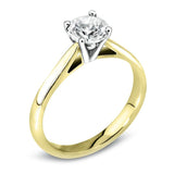 The Malva 18ct Yellow Gold 0.50ct Round Brilliant Cut Diamond Solitaire Engagement Ring