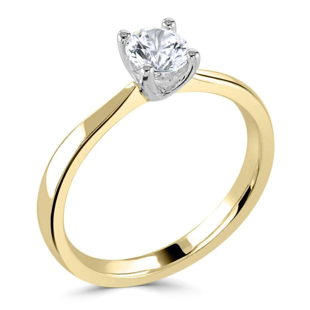 The Daphne 18ct Yellow Gold 0.70ct Round Brilliant Cut Diamond Solitaire Engagement Ring