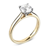 The Magnolia 18ct Yellow Gold 0.40ct Round Brilliant Cut Diamond Solitaire Engagement Ring