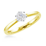 The Blossom 18ct Yellow Gold 0.40ct Round Brilliant Cut Diamond Solitaire Engagement Ring