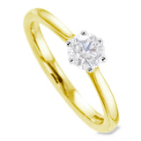 The Blossom 18ct Yellow Gold 0.40ct Round Brilliant Cut Diamond Solitaire Engagement Ring