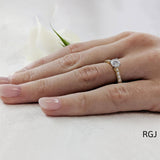 The Skye Classic 18ct Yellow Gold 0.51ct Round Brilliant Cut Diamond Solitaire Engagement Ring With 0.26ct Diamond Set Shoulders