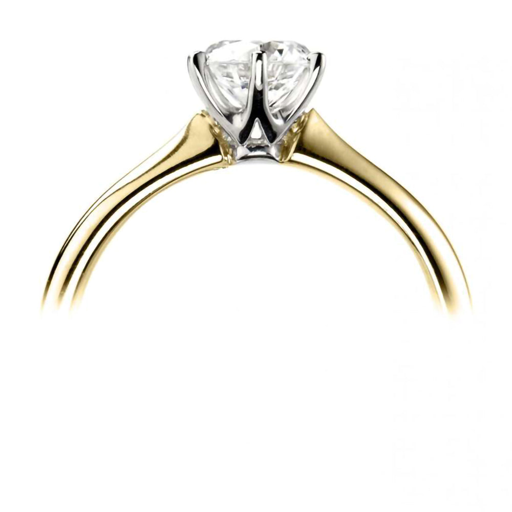 The Cherry Blossom 18ct Yellow Gold 0.70ct Round Brilliant Cut Diamond Solitaire Engagement Ring