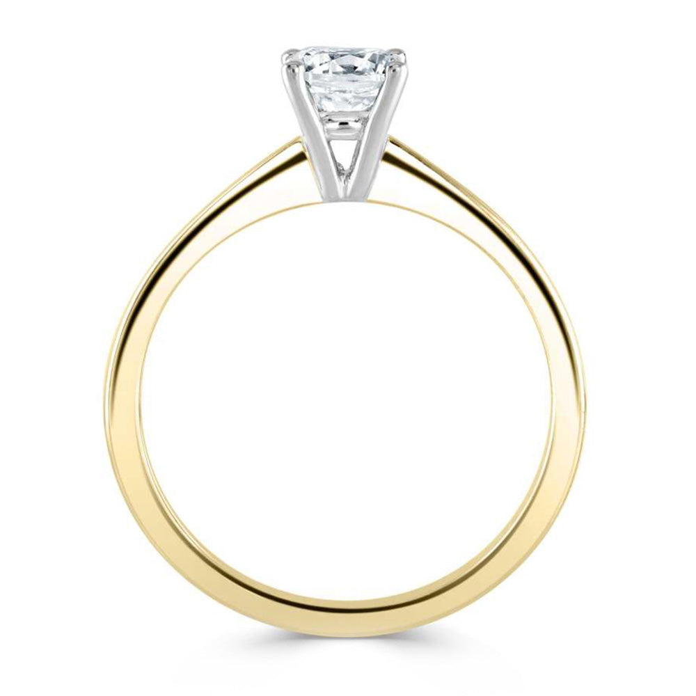 The Aster 18ct Yellow Gold Round Brilliant Cut Diamond Solitaire Engagement Ring