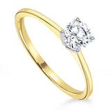 The Aster 18ct Yellow Gold Round Brilliant Cut Diamond Solitaire Engagement Ring