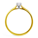The Jasmine 18ct Yellow Gold 0.30ct Round Brilliant Cut Diamond Solitaire Engagement Ring