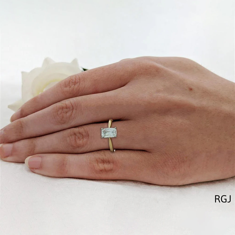 The Classic 18ct Yellow Gold 1.01ct Cushion Cut Diamond Solitaire Engagement Ring