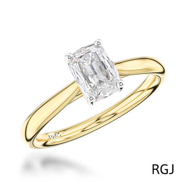 The Classic 18ct Yellow Gold 1.01ct Cushion Cut Diamond Solitaire Engagement Ring