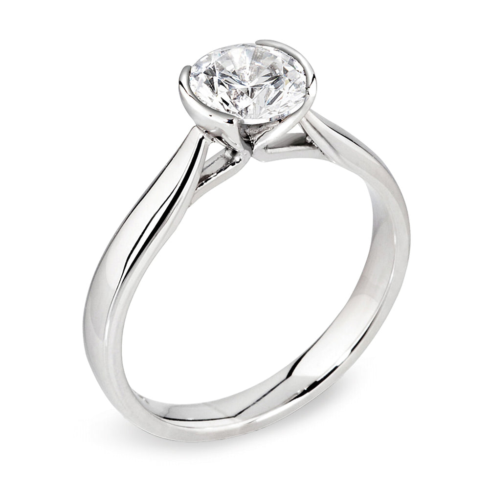 The Dahlia Platinum 0.60ct Round Brilliant Cut Diamond Solitaire Engagement Ring
