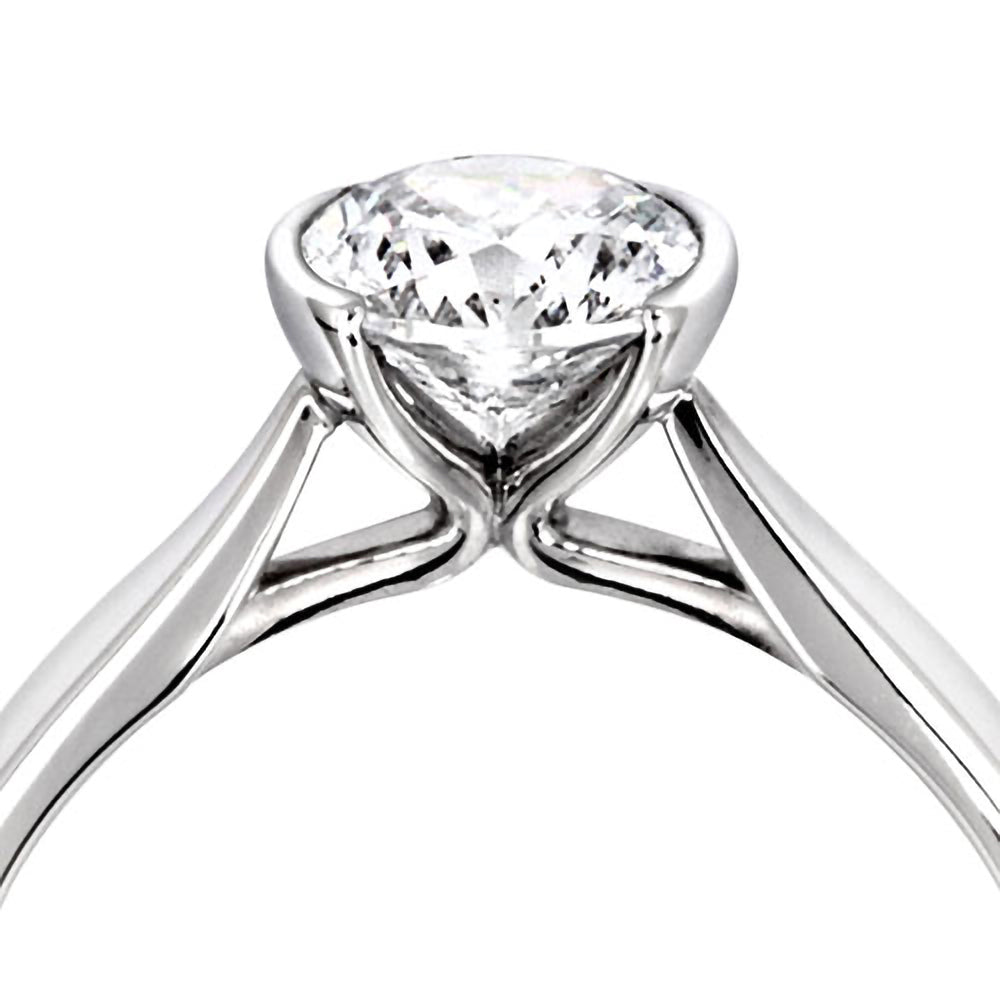 The Dahlia Platinum 0.60ct Round Brilliant Cut Diamond Solitaire Engagement Ring