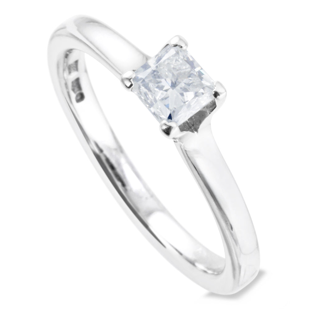 The Nigella Platinum Princess Cut Diamond Solitaire Engagement Ring