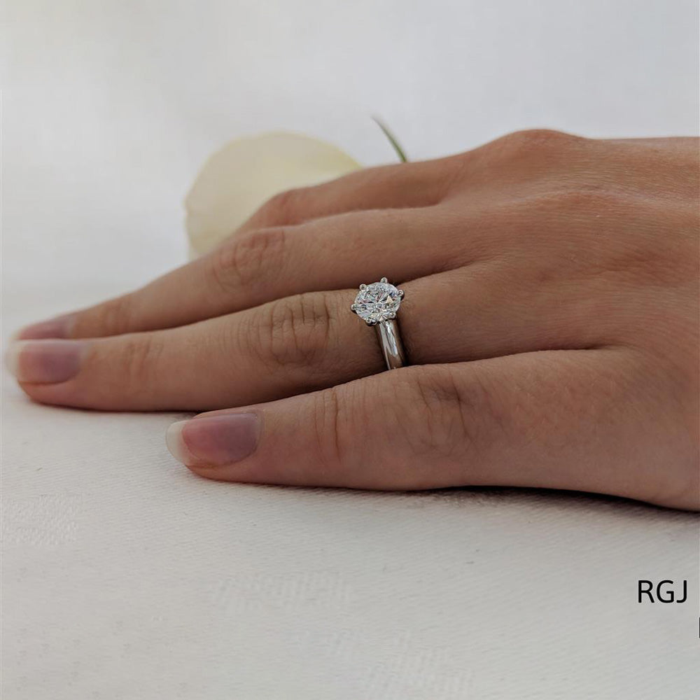 The Innis Platinum 0.60ct Round Brilliant Cut Diamond Solitaire Engagement Ring