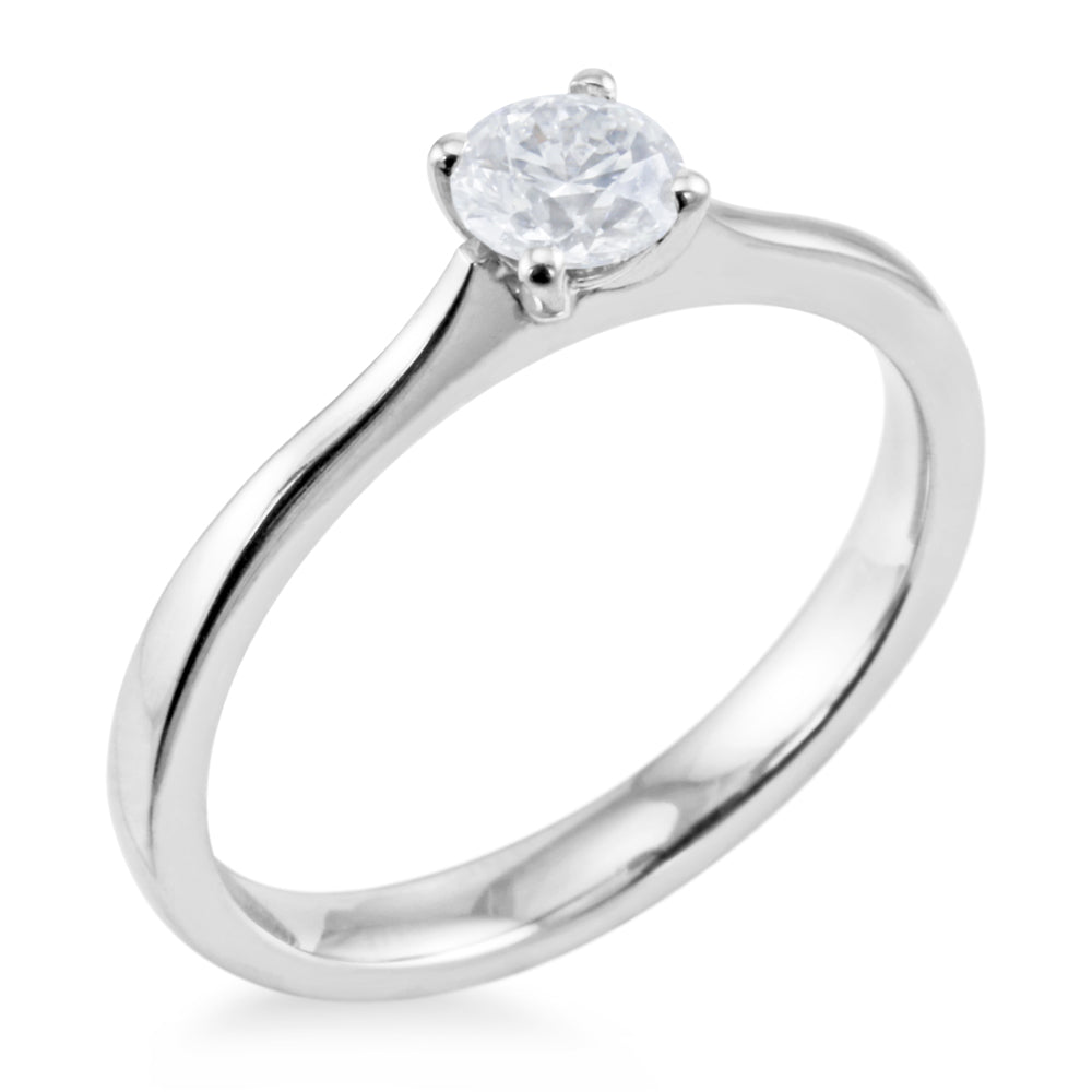 The Rudbeckia Platinum Round Brilliant Cut Diamond Solitaire Engagement Ring