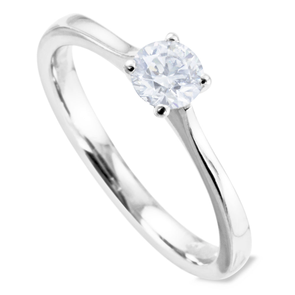 The Rudbeckia Platinum Round Brilliant Cut Diamond Solitaire Engagement Ring