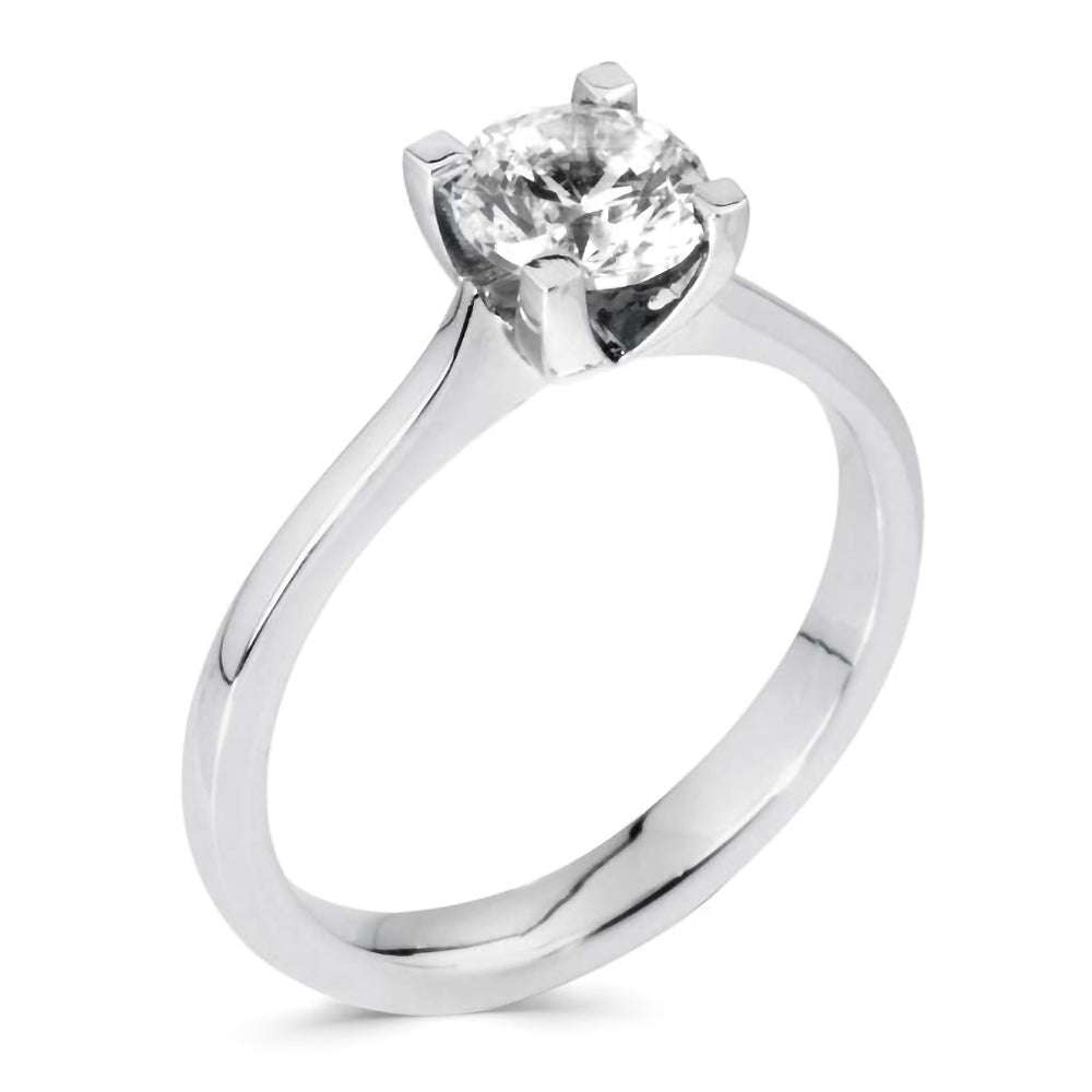 The Angelica Platinum Round Brilliant Cut Diamond Solitaire Engagement Ring