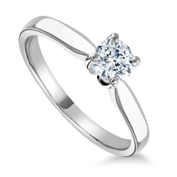 The Hyacinth Platinum 0.40ct Round Brilliant Cut Diamond Solitaire Engagement Ring