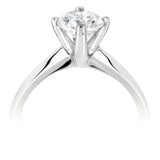 The Bellflower Platinum 0.30ct Round Brilliant Cut Diamond Solitaire Engagement Ring