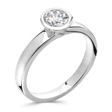 The Flora Platinum 0.90ct Round Brilliant Cut Diamond Solitaire Engagement Ring