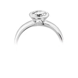 The Flora Platinum 0.90ct Round Brilliant Cut Diamond Solitaire Engagement Ring