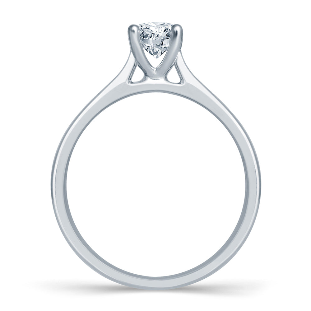 Platinum 0.40ct Round Brilliant Cut Diamond Solitaire Engagement Ring