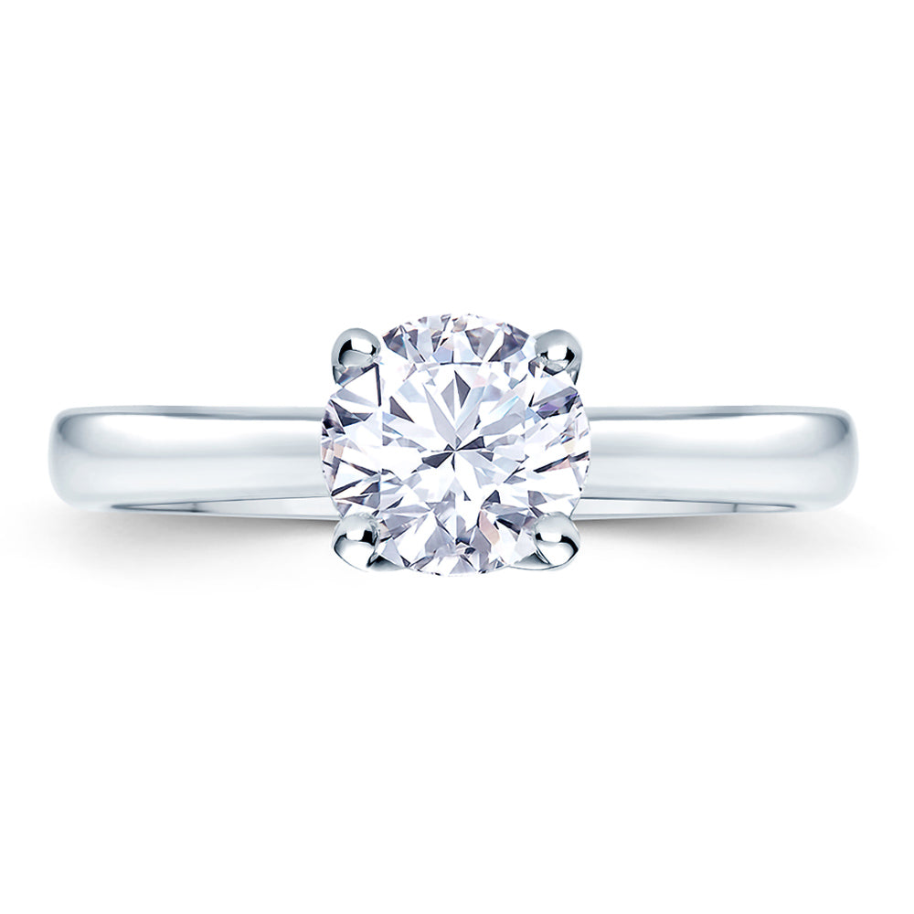Platinum 0.40ct Round Brilliant Cut Diamond Solitaire Engagement Ring