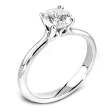 The Felicia Platinum 0.25ct Round Brilliant Cut Diamond Solitaire Engagement Ring