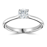 The Felicia Platinum 0.25ct Round Brilliant Cut Diamond Solitaire Engagement Ring