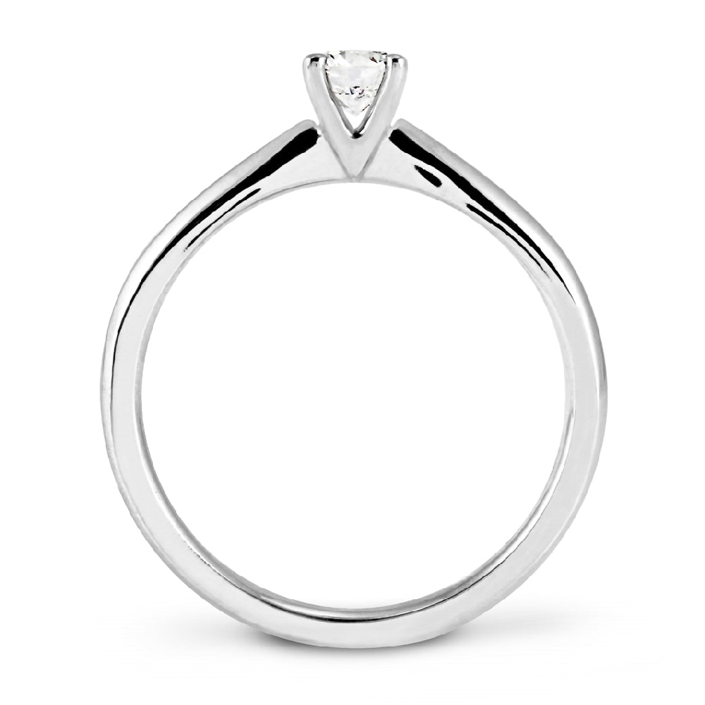 The Honeysuckle Platinum 0.31ct Round Brilliant Cut Diamond Solitaire Engagement Ring