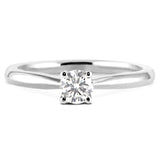 The Honeysuckle Platinum 0.31ct Round Brilliant Cut Diamond Solitaire Engagement Ring