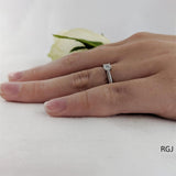 The Open Tulip Platinum 0.23ct Round Brilliant Cut Diamond Solitaire Engagement Ring