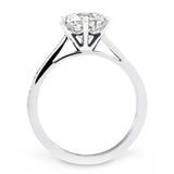 Platinum 2.22ct Round Brilliant Cut Diamond Set Shoulders Engagement Ring