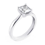 Platinum 1.50ct Radiant Cut Diamond Solitaire Engagement Ring